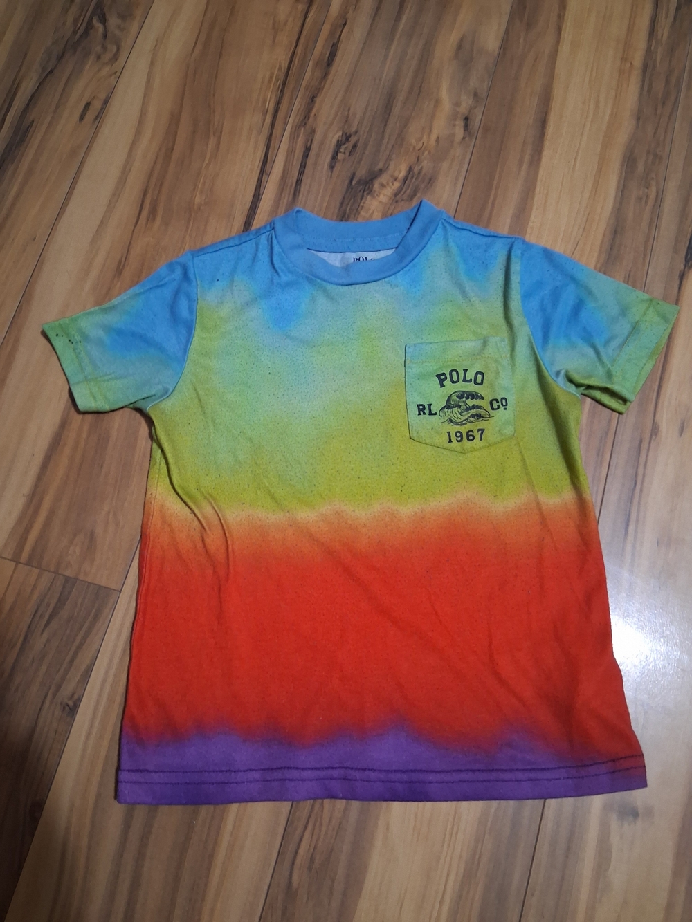 Polo by Ralph Lauren Kids Rainbow Dip-Dye Pocket Tee